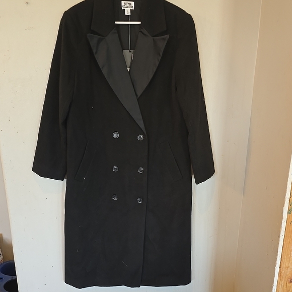 Future Collective Jackets & Blazers - Elegant Black Pea Coat